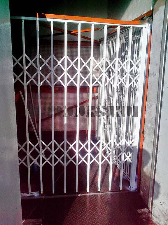 Раздвижная решетка Боствиг для лифта в магазин "Дикси" 1